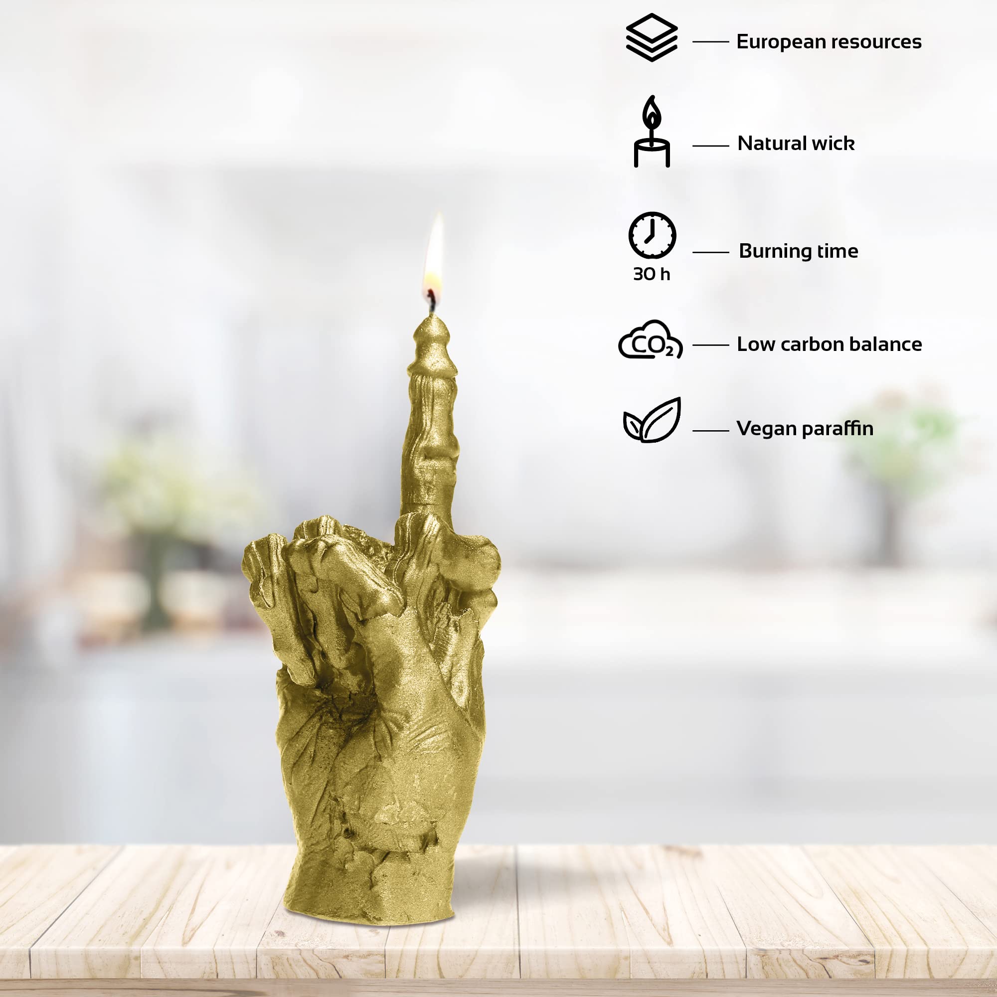 Candela Mano Di Zombie - Decorazione Halloween E Gotica - Vegana E Fatto A Mano - Foto 8