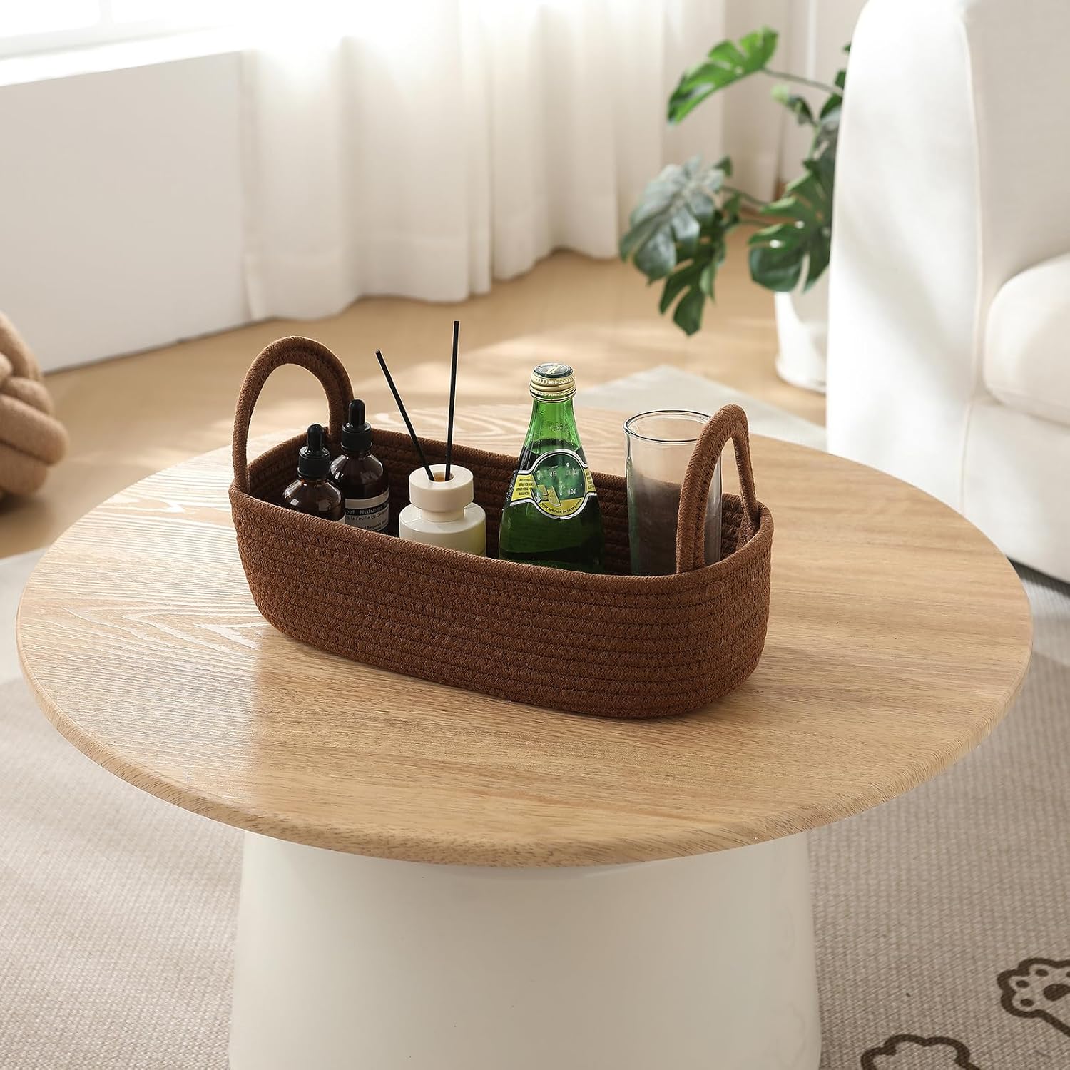 Toilet Paper Basket for Back of Toilet Bathroom