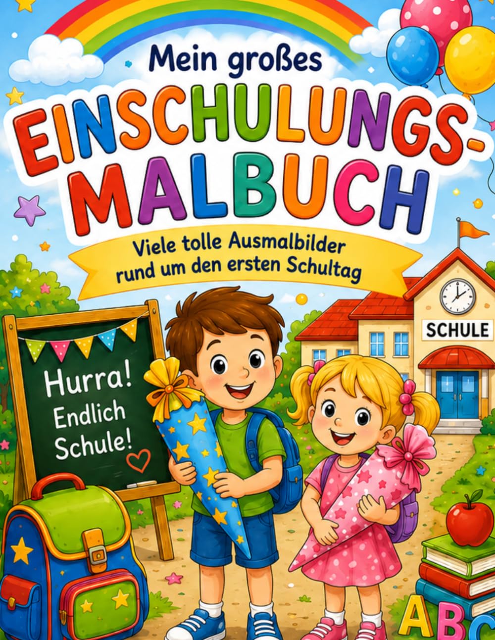 Mein großes Einschulungs-Malbuch: Hurra – endlich Schule!
