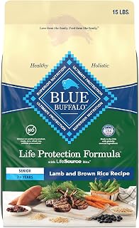 Life Protection Formula with LifeSource Bits, Senior 7+ Dry Dog Food, Lamb and Brown Rice Recipe, Natural Food for Dogs, 15 lb. Bag