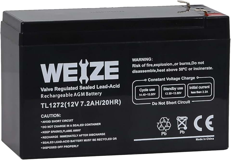 Amazon.com: 6fm7 12v7ah 20hr battery