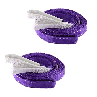 2-Pack 1"x10 Webbing Sling 2200 lbs 61 Safety Factor - Lifting Nylon Sling 1T-3M - Fiber Sling for Lifting, Anchoring, Towing, Heavy Duty for Industrial Use