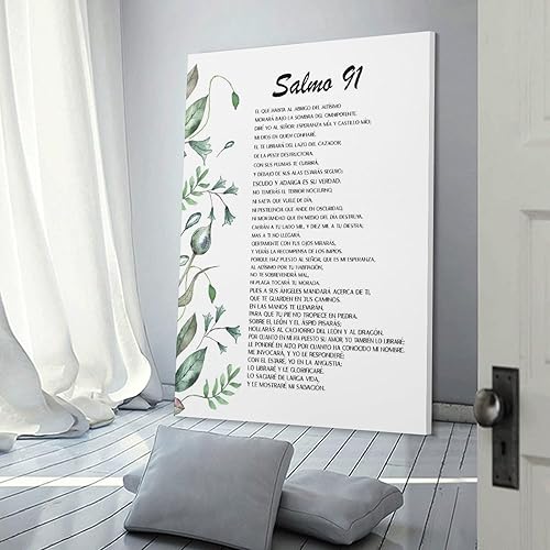 Miniatura 3 de Salmo 91, Póster Con Versículo Bíblico Español Salmo 91, Verso De La Biblia, Lienzo Para Pintura, Pó Pó Pó Pintura Decorativa Lienzo Póster De Pared