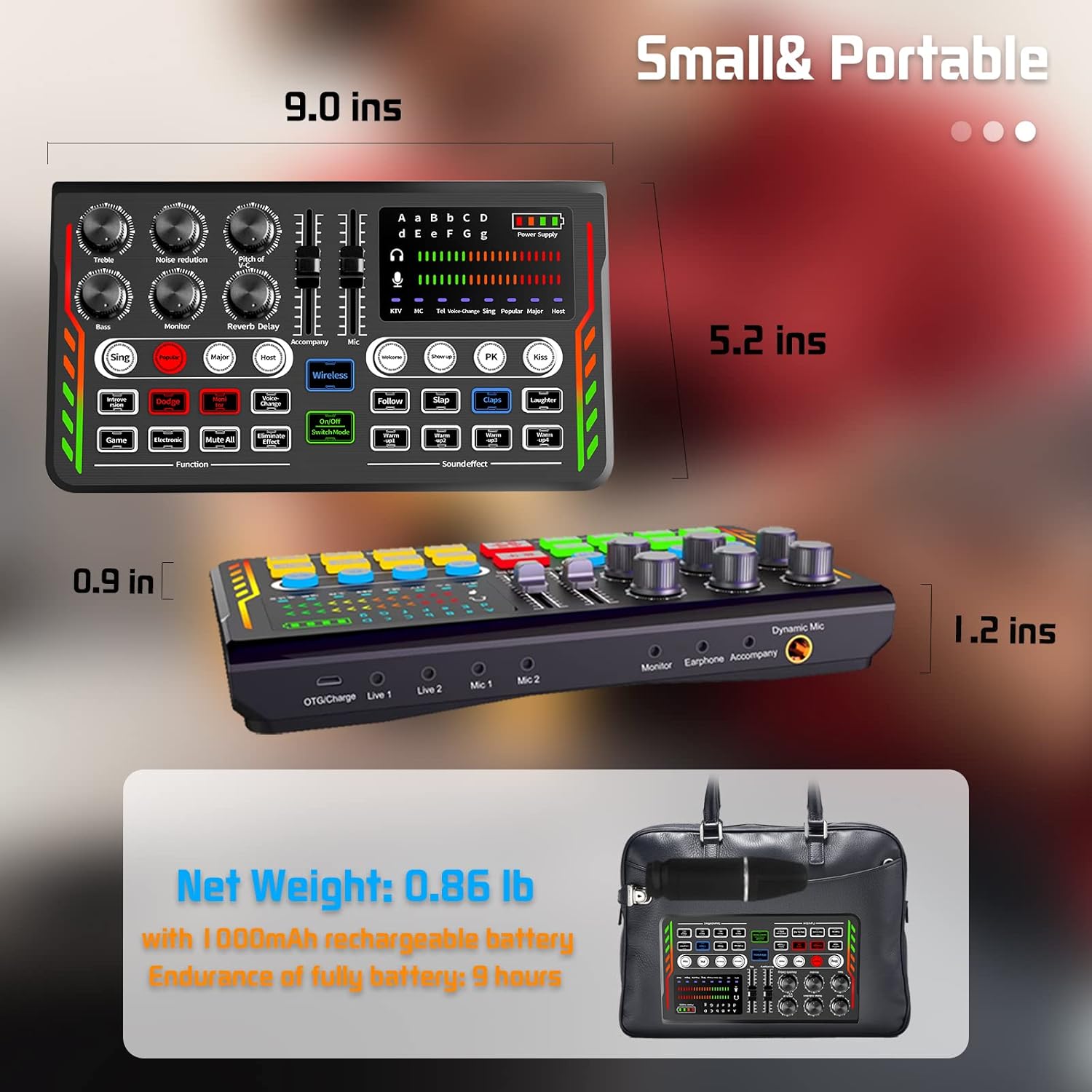 Buy Podcast Equipment Bundle, DJ Mixer Sound Mixer ALLINONE with 3