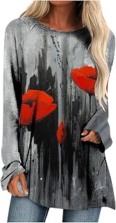 for Girls' Spring Blouse Classical Long_Sleeve Corseted Outerwear Printed Outlie Tee Batwing Plaid Strick Mid-Length A Blouses Color-Blocking Halloween Sweaters Hoodie Printing Ruffle Long