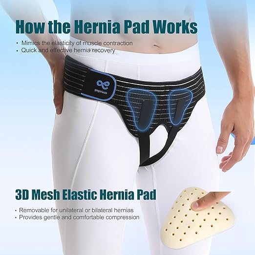Faja para Hernia Inguinal Hombre Mujer Ajustable Soporte Truss Alivio Dolor miniatura 2