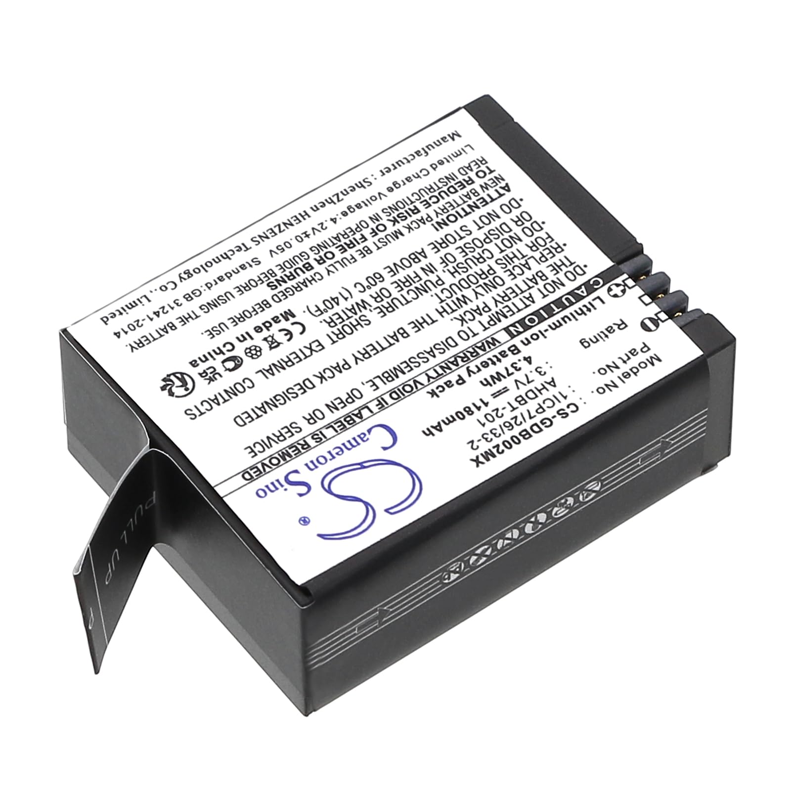 Akku 1180mAh Für Mevo A7310, Rollei AC420, Giroptic 360 Action-Cams – Kompatibel Mit GoPro Hero3/3+