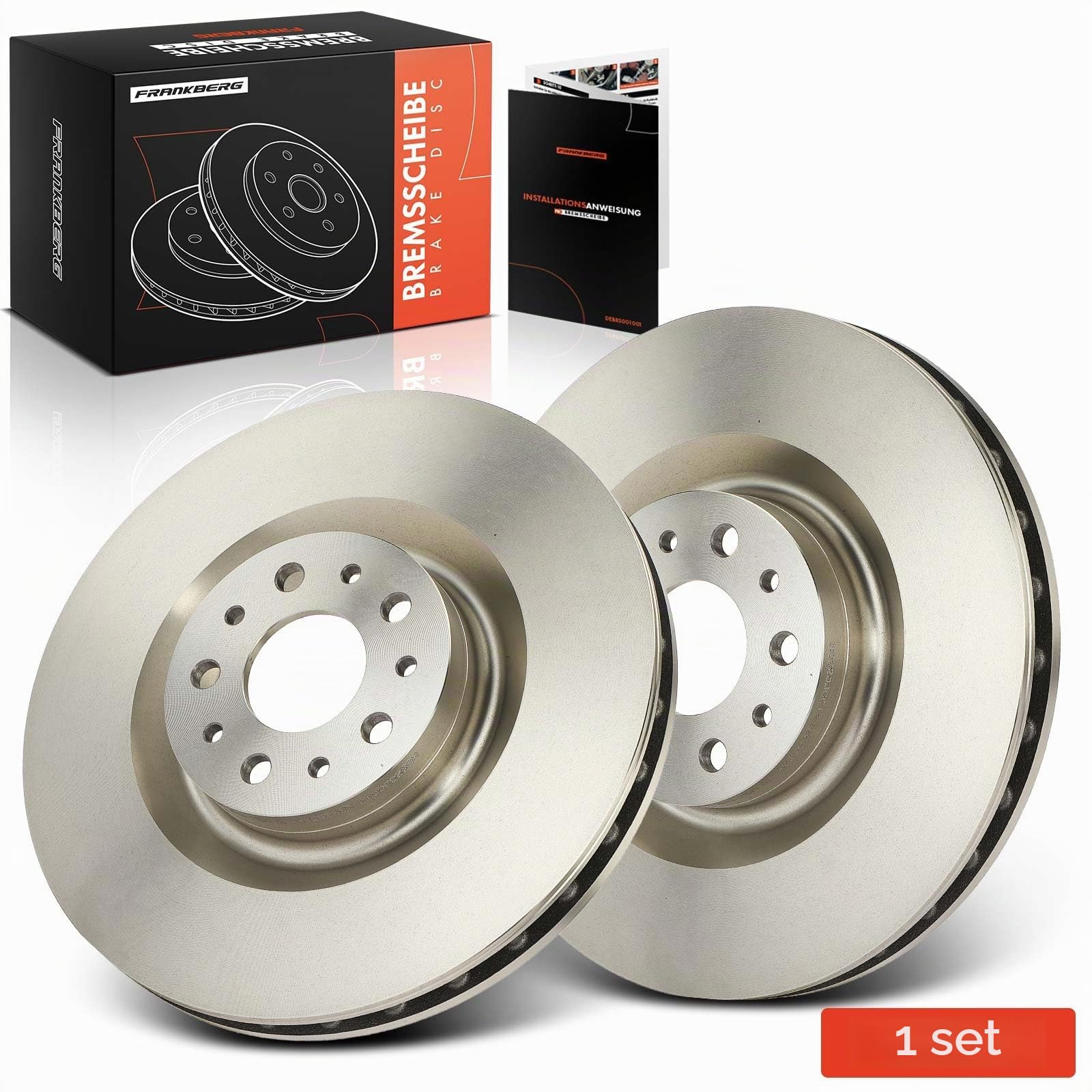 Frankberg 2 dischi freno anteriori ventilati ⌀305mm 51914663 51854567 | Compatibile con: Pianale/telaio Doblo 263, 500L 351 352, Doblo Cargo 263, Combo Tour X12, Doblo MPV 263