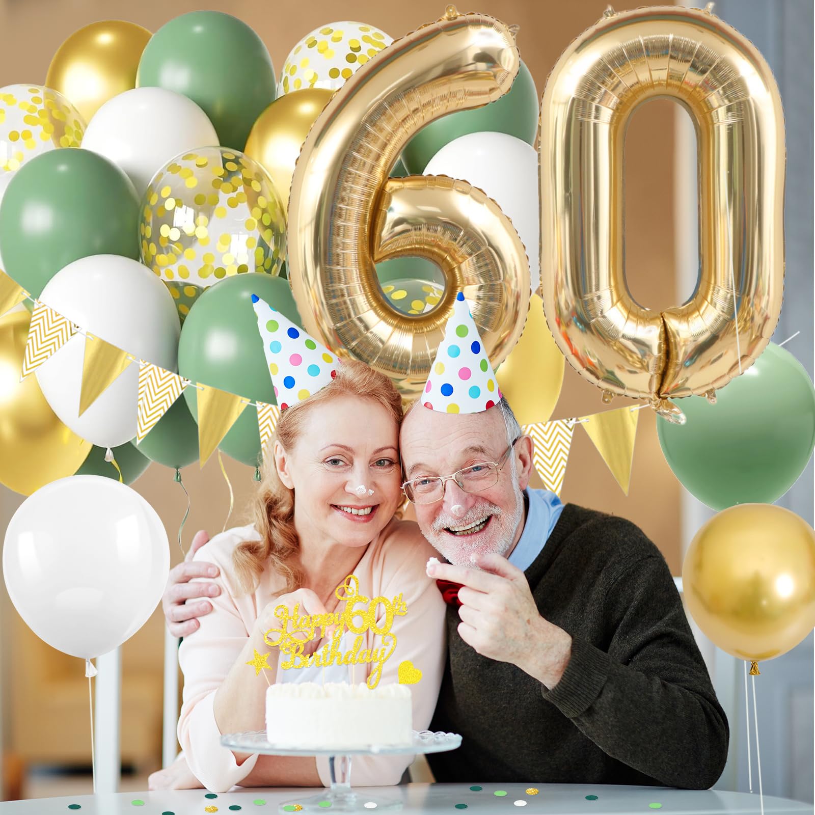 GoldRock Confetti 60e Verjaardag Mannen en Vrouwen