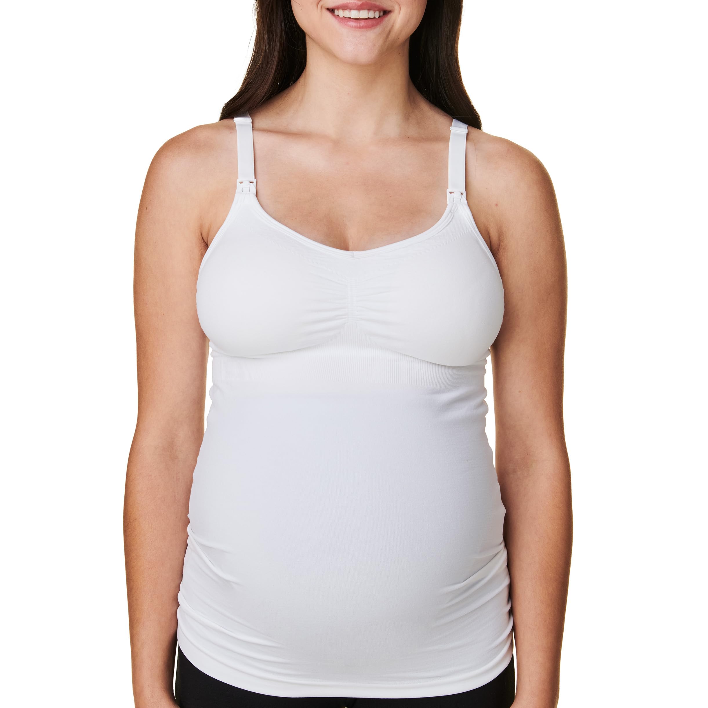 Bravado DesignsBravado! Basics Women's Seamless Maternity Nursing Tank Top Cami for Breastfeeding with Adjustable Straps, S-XXL