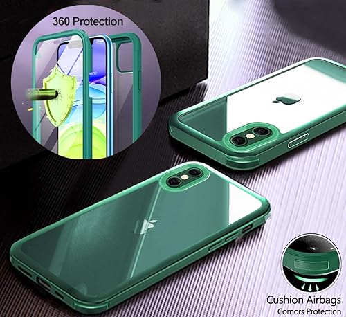 Miniatura 95 de UBUNU Funda para iPhone 14 Pro Max con protector de pantalla [vidrio templado 9H integrado], protección de cuerpo completo 360 de doble capa