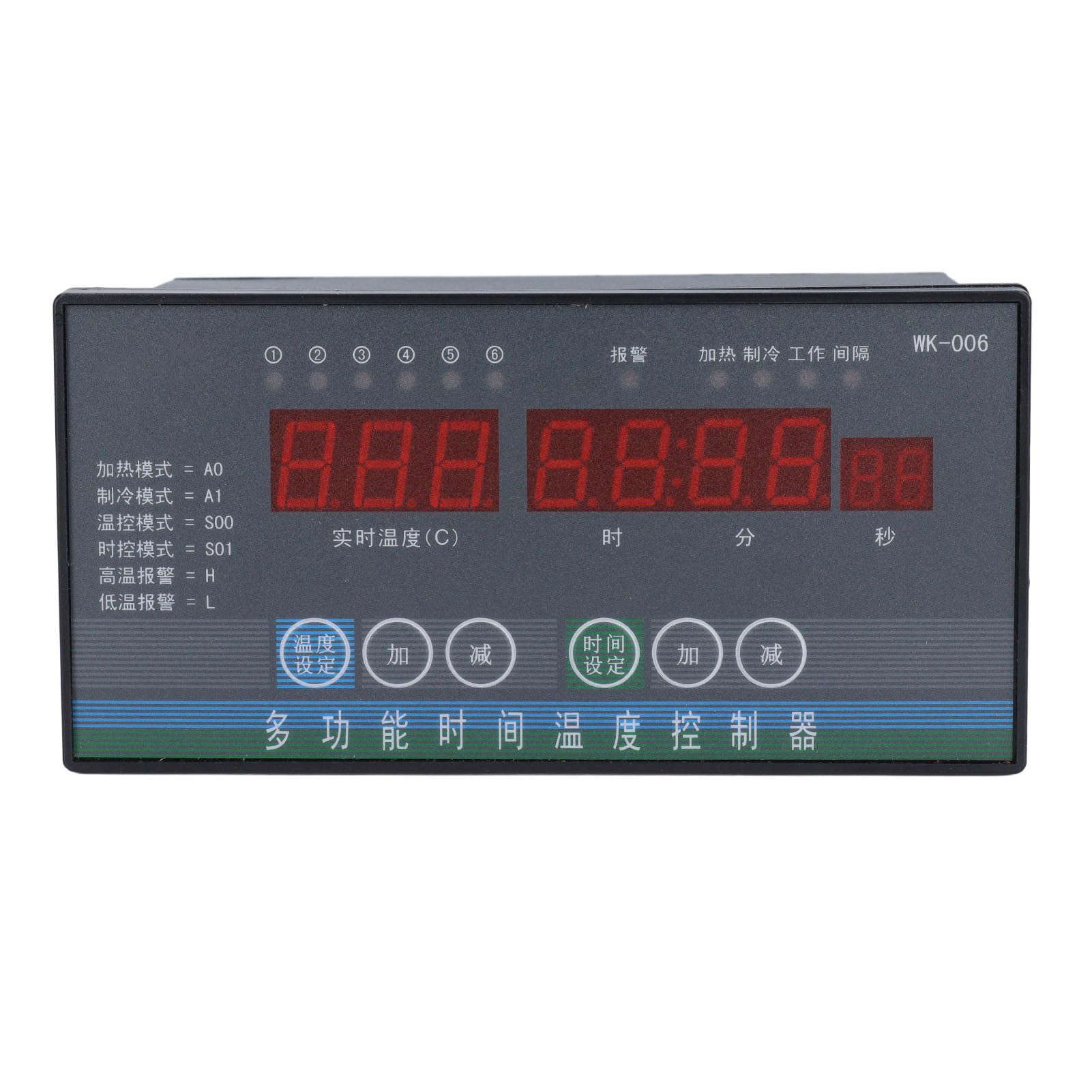 Controlador de temperatura con sonda Termostato inteligente automático de alta precisión con salida de 6 canales para granja de invernadero 110-230V