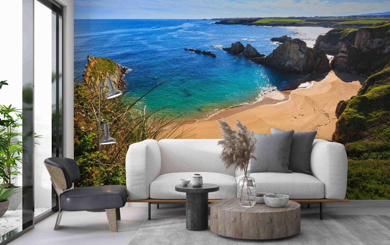 Poster géant mural ciel et mer 3D pour transformer votre chambre en oasis