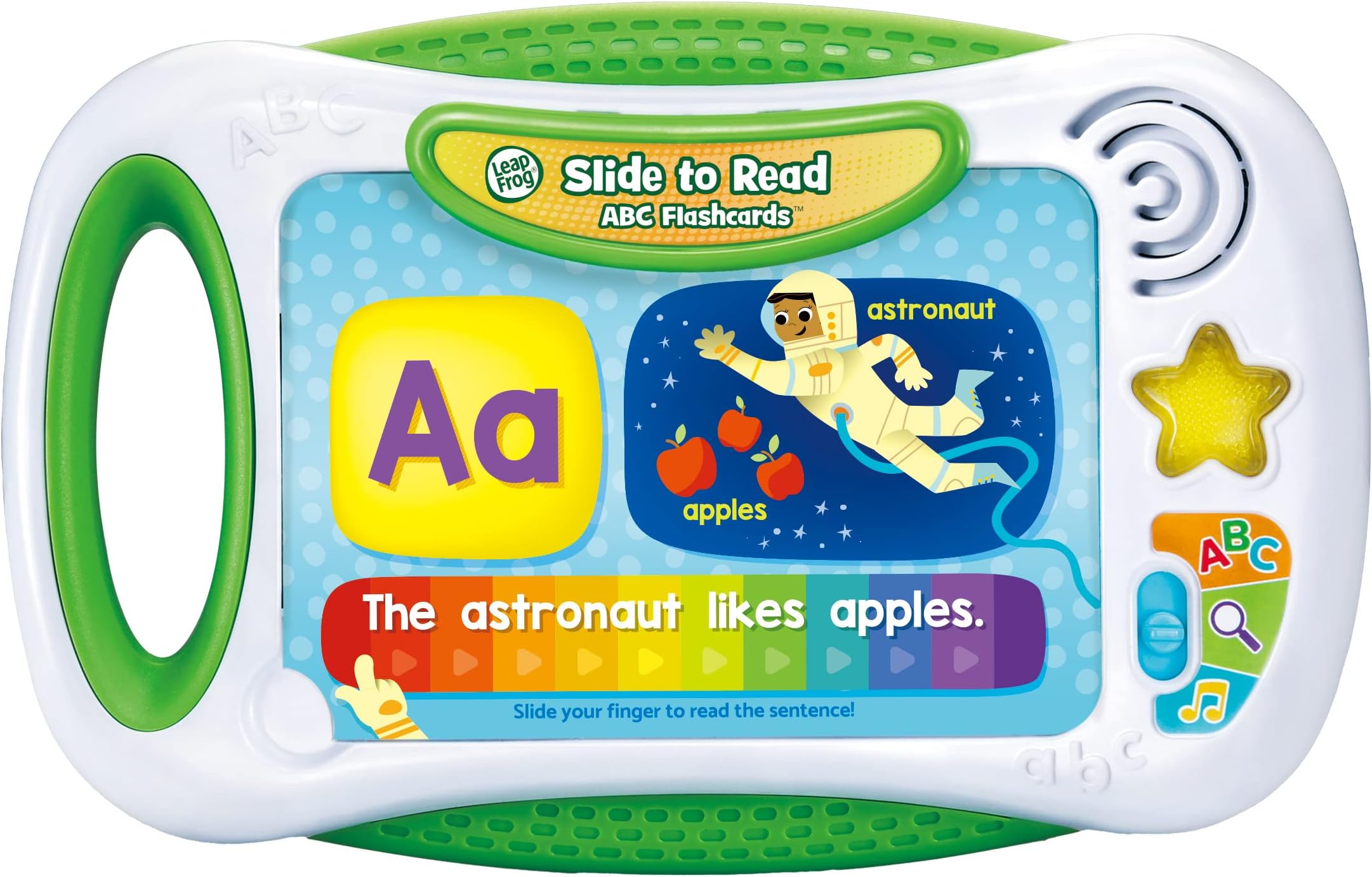 Slide to Read ABC Flashcards, Easy Learning, Finger Reading Flashcards, Learn Letters, Objects, Sounds & Sentences, Educational Gift for Toddler 3, 4, 5 Years, English Version