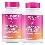 Pink Stork Prenatal Probiotics for Women - Vitamin B6, Prebiotics, Morning Sickness, Gut Microbiome, Pregnancy Probiotic, Immune Support, Pregnancy Must Haves - 60 Capsules