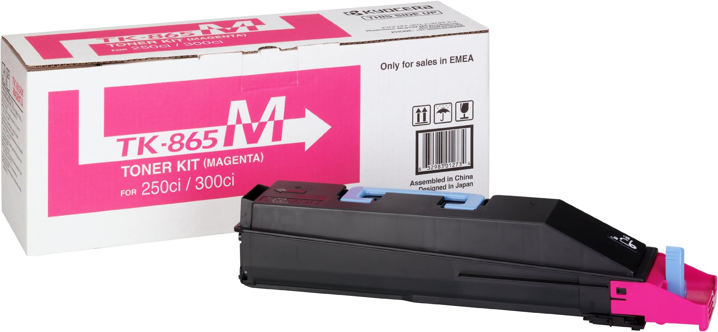 KyoceraToner Cartridge TK-865 M - MAGENTA - 12.000 Pages Ultra High Capacity Genuine Premium Printer Toner - 1T02JZBEU0-0T2JZAEU - for TASKalfa 250ci / TASKalfa 300ci