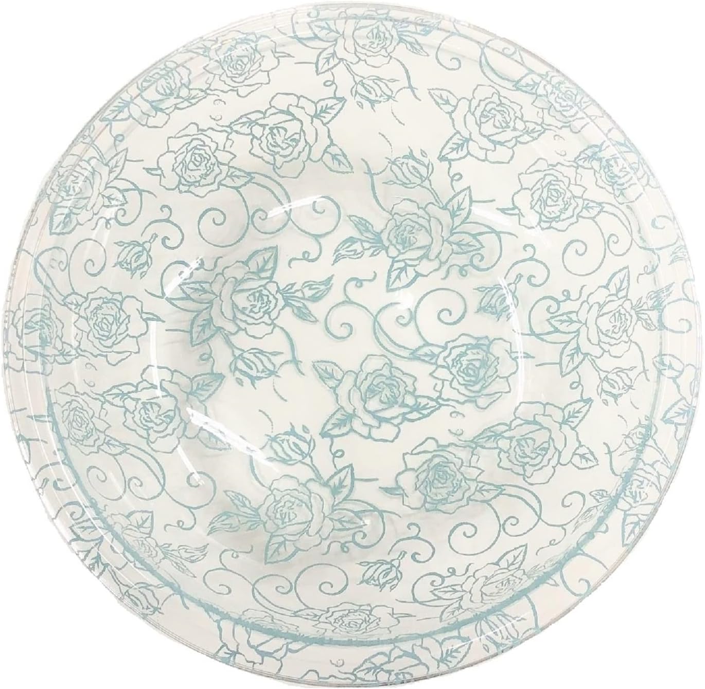 Senko 42916 Clear Rose Wash Ball, Washbasin, Small, Diameter Approx. 9.8 inches (25 cm), Light Blue, Rose Pattern on Transparent Clear Fabric, Elegant