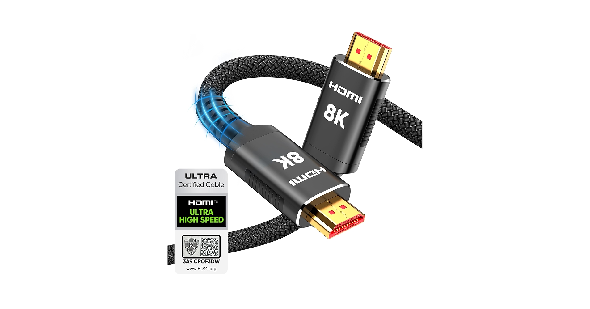 Snowkids 8K Certified HDMI 2.1 Cable 10 ft, 48Gbps Ultra High-Speed HDMI Cables Cord, 10K 8K@60Hz, 4K@120Hz Compatible for TV/Laptop/Monitor/PS-5/X-box/Projector/Entertainment/Sound System & More Snowkids 8K Certified HDMI 2.1 Cable 10 ft, 48Gbps Ultra High-Speed HDMI Cables Cord, 10K 8K@60Hz, 4K@120Hz Compatible for TV/Laptop/Monitor/PS-5/X-box/Projector/Entertainment/Sound System & More