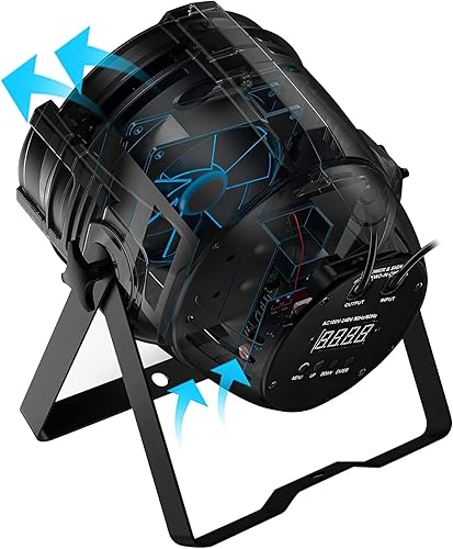 Vista 7 de BETOPPER Luces estroboscópicas de lavado de DJ para fiestas, 54 LED, súper brillante, DMX512, blanco/blanquecino, 5000 lúmenes, iluminación par