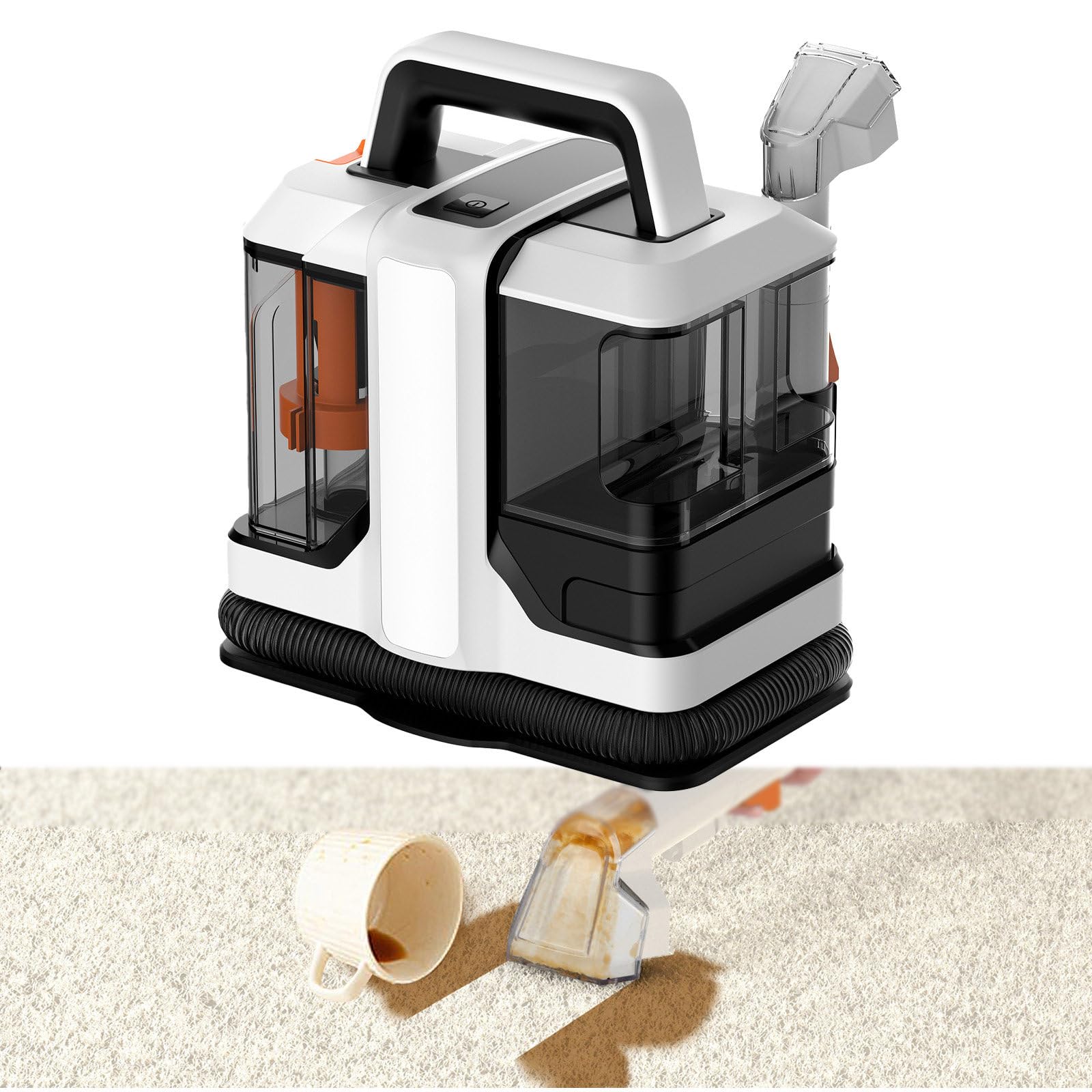 Limpiador a Vapor con Succión Profunda para Telas, Vaporizador Multiusos para Limpieza Del Hogar, Muebles, Tapicería, Sofás, Azulejos y Coche