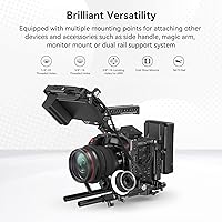 Vista 6 de SmallRig Kit de mano de jaula para cámara EOS C70 para Canon con mango superior NATO, abrazadera de cable para HDMI, placa superior, placa lateral