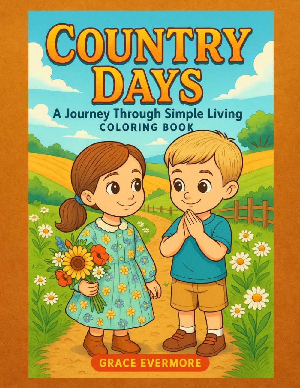 Country Days: A Journey Through Simple Living Coloring Book (Grace Evermore coloring series)