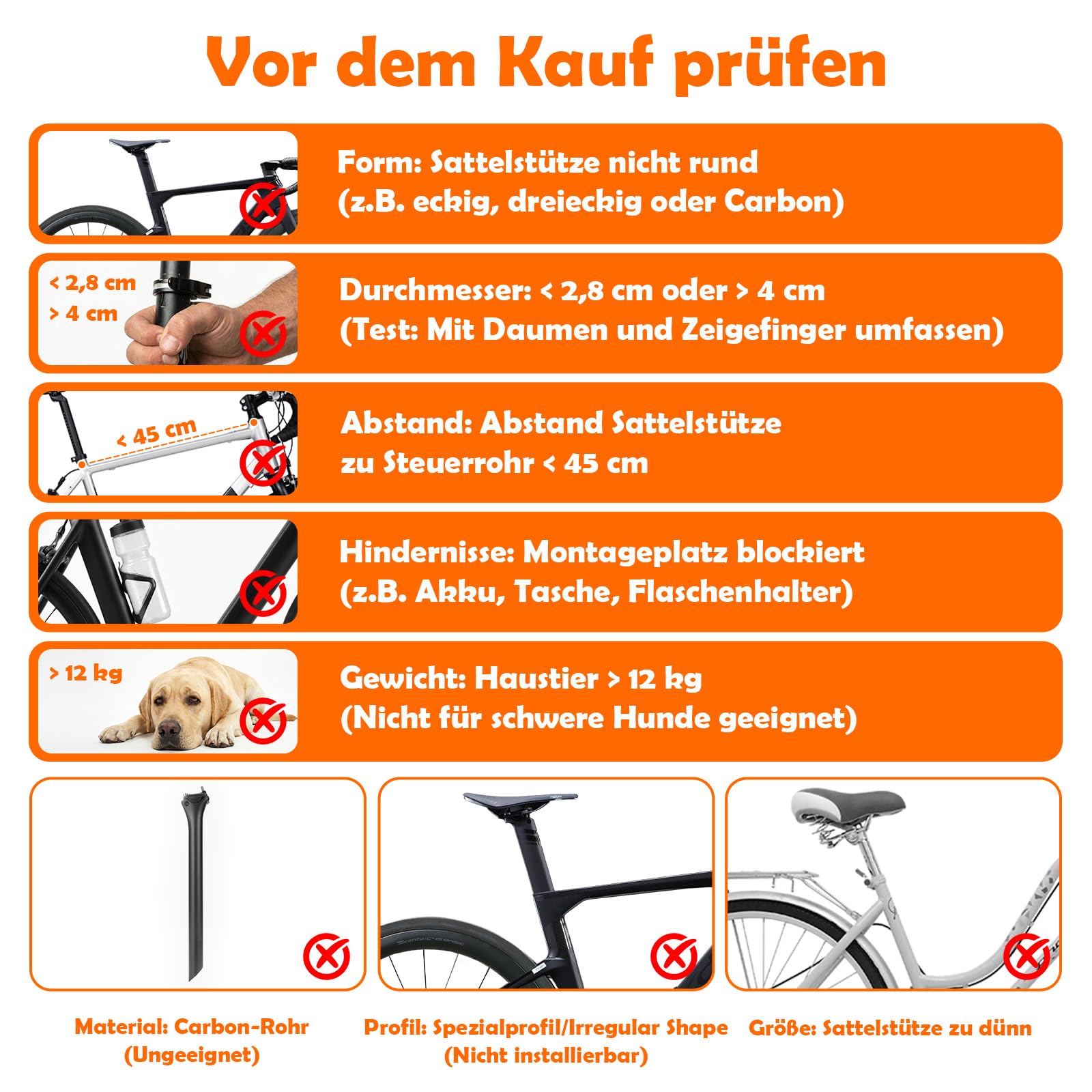Hundekorb Fahrrad Vorne bis 12KG, Hundefahrradkorb mit Robuste sichere Bodenplatte, wasserdichtem kratzfestem Nylon-Sitzkissen und beschichtetem Metallverschluss für kleine&mittelgroße Hunde