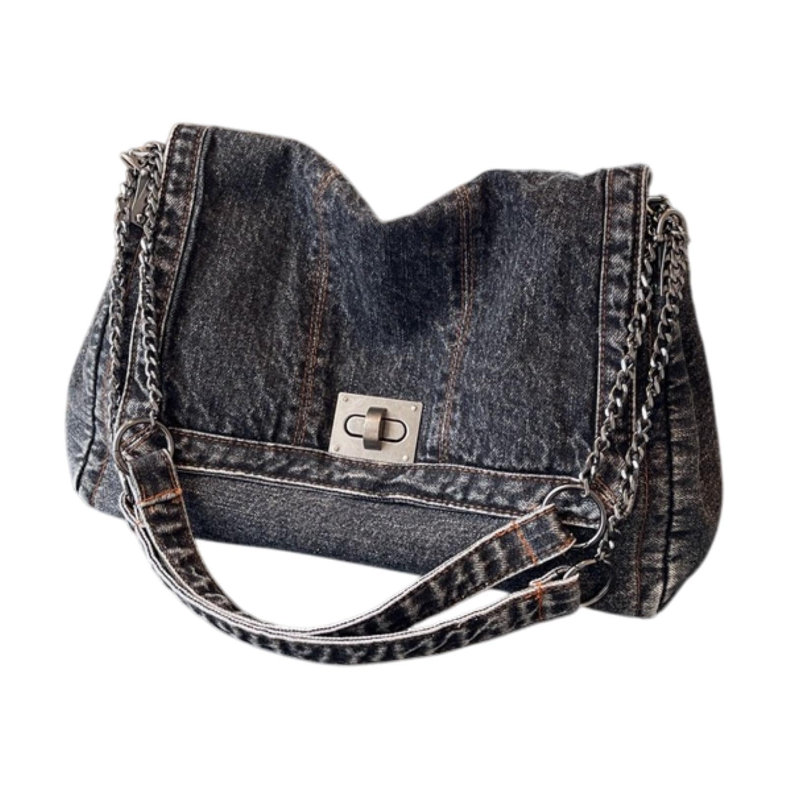 Sac à bandoulière hobo en denim pour femme avec anse élégante pour soirée