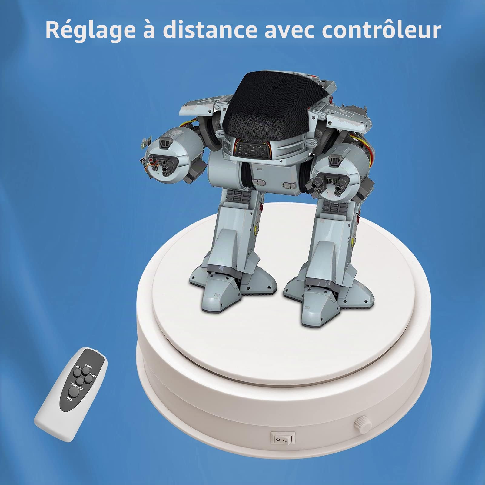 Andoer Plateau Tournant Électrique Professionnel 20,3 cm 360 Degrés Plateau Tournant Électrique Motorisé pour Photographie, Ecran à Bijoux, Présentoir de Magasin