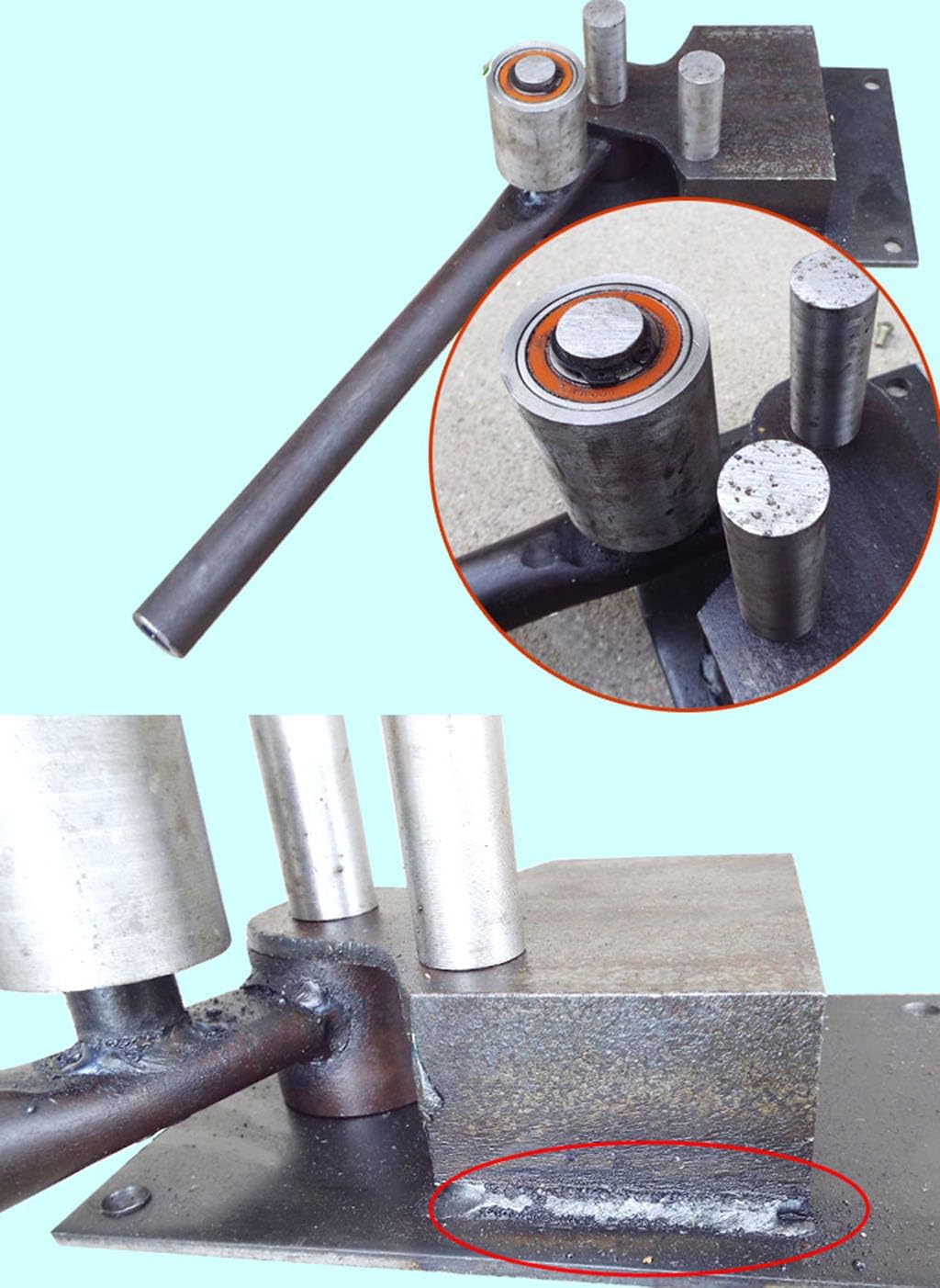 Heavy Duty Manual Rebar Bender, Steel Rod Bending Tool, Deformed Rod Folding Machine, 4-14mm