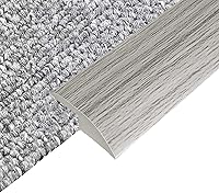 Vista 7 de Tira de transición de piso de 10 pies, tira autoadhesiva para borde de alfombra, tiras de umbral para altura de umbral menor a 5 mm (Negro)