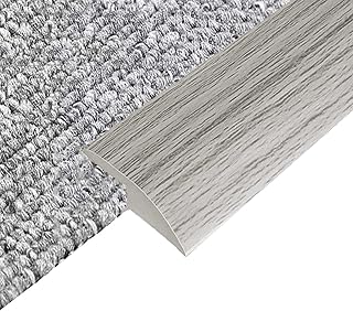 SUVEUS 10Ft Floor Transition Strip, Self Adhesive Carpet Edging Trim Strip, Threshold Strips for Threshold Height Less Than 5 mm (Gray Wood Grain), (GWG)