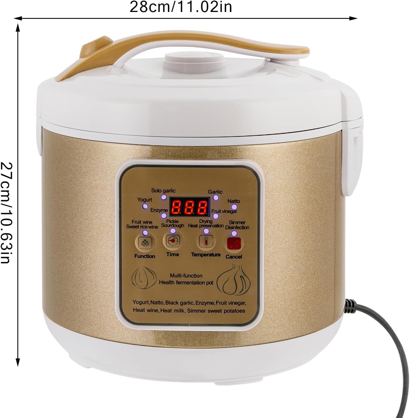 6L Automatico Intelligente Fermentatore Aglio Nero Fermentatore Di Fermentazione Aglio Nero, Adatto Per La Famiglia E Uso Commerciale