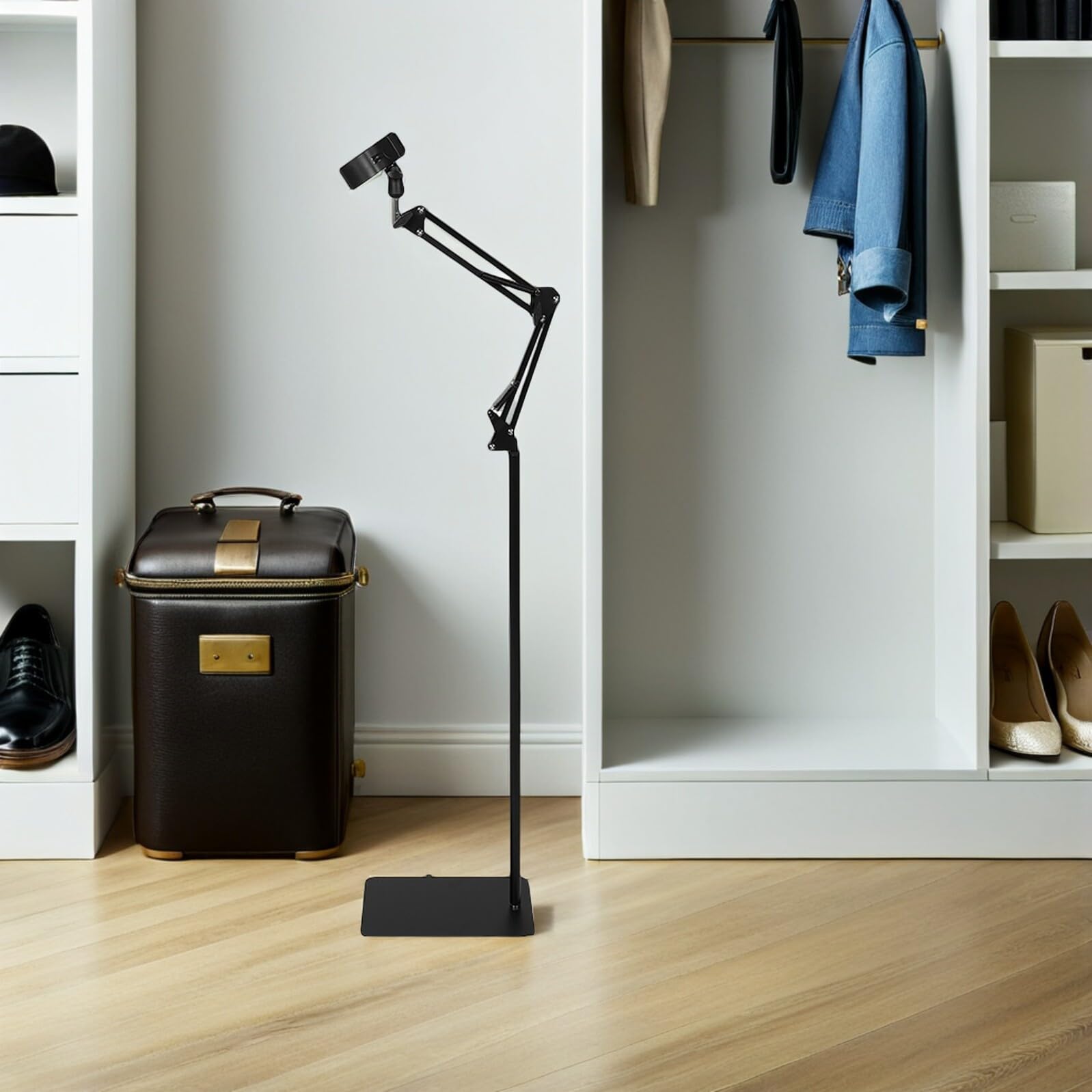 Soporte para Secador De Pelo De Salón Soporte para Secador De Pelo con Abrazadera con Brazo Colgante Manos Libres