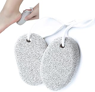 XMANX 2 Pieces Natural Pumice Stone for Feet, Lava Pedicure Tools, Foot File for Callus Removal, Scrubber for Hands Care, ...