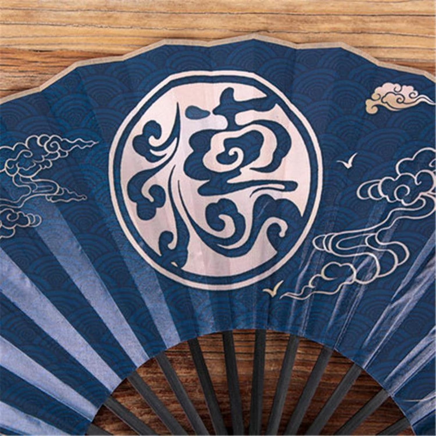 FENNYYARantique-Style Decorative Folding Fan, 33cm 13.2in, Chinese Style Living Room Decoration Handicrafts and Ornaments