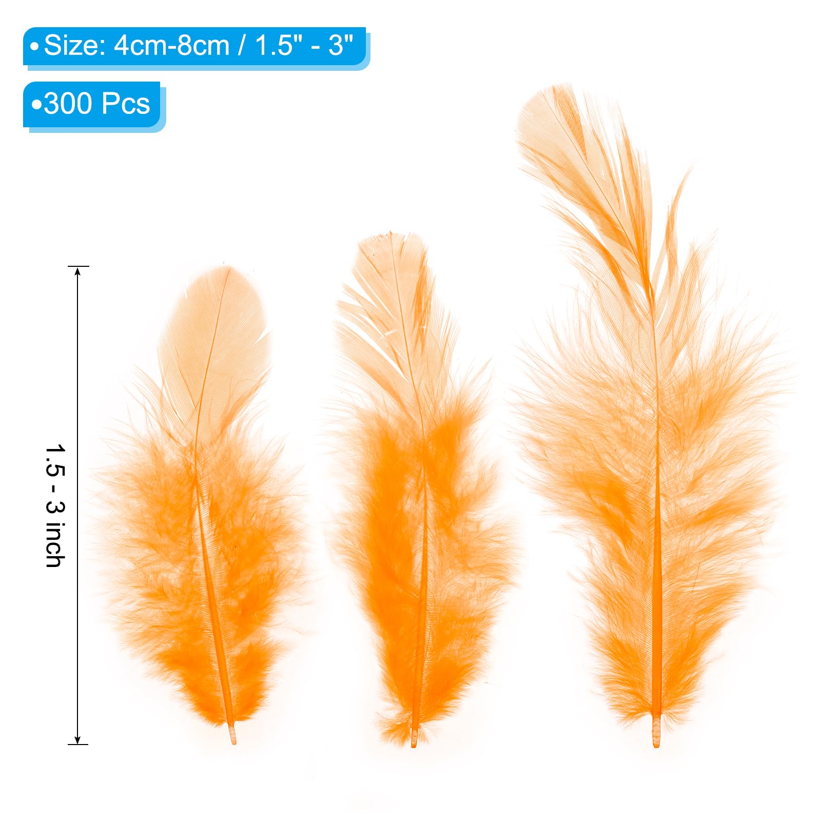 PATIKIL 1.5-3 Inch Saddle Hackle Rooster Feather - Image 2