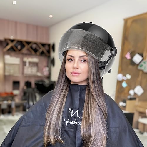 Miniatura 4 de Secadores de pelo con capucha, secador de pelo vertical con capucha sobre ruedas, los secadores de pelo tienen controles táctiles y tres