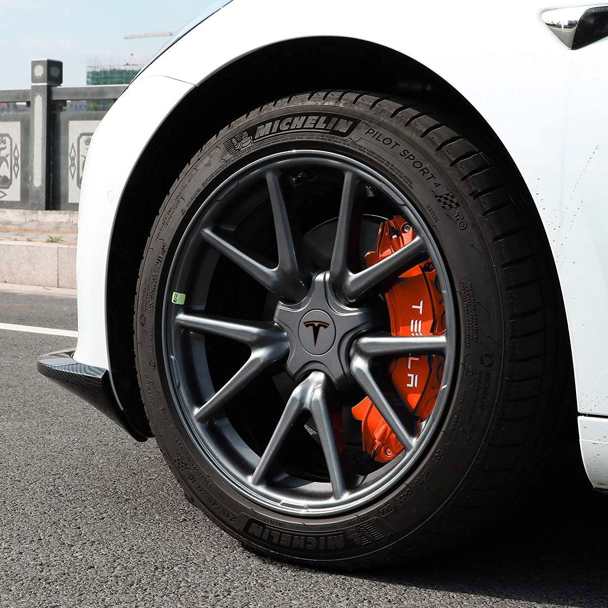 ZENCIX Couvercle Étrier Frein Tesla Model Y 2019-2022 19" 20" - Rouge Sportif