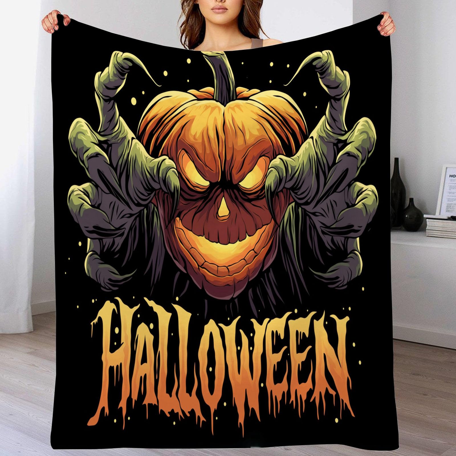Jeté de canapé Halloween 200x200 en flanelle douce pour ne plus jamais avoir froid au lit