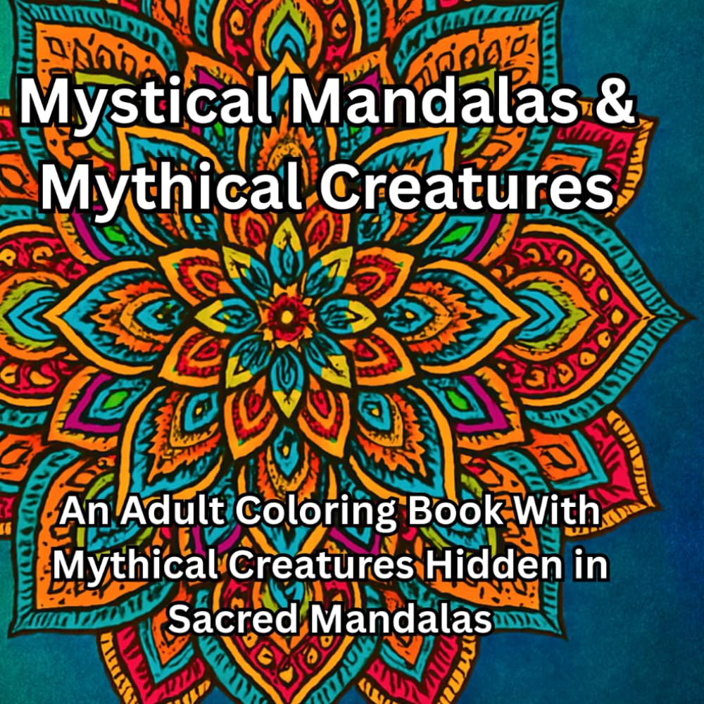 Mythical Mandalas & Mythical Creatures: An Adult Coloring Book with Mythical Creatures Hidden in Sacred Mandalas