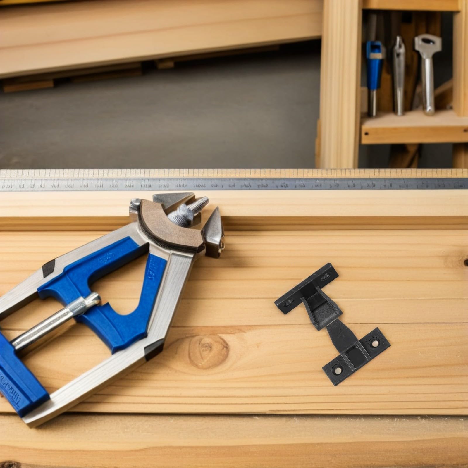 PRETYZOOM 20 Stück Schwarze Kunststoff Möbelverbinder Schnellinstallation Verdeckte Montage Eckclips zum Aufstecken für Schrank und Kleiderschrankbefestigungsmaterial