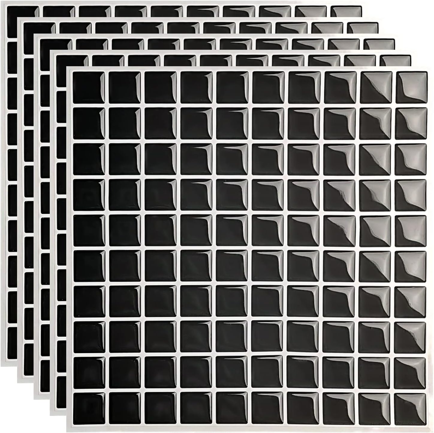25 Stück Selbstklebende Fliesenaufkleber, 15 X 15 Cm, Flach