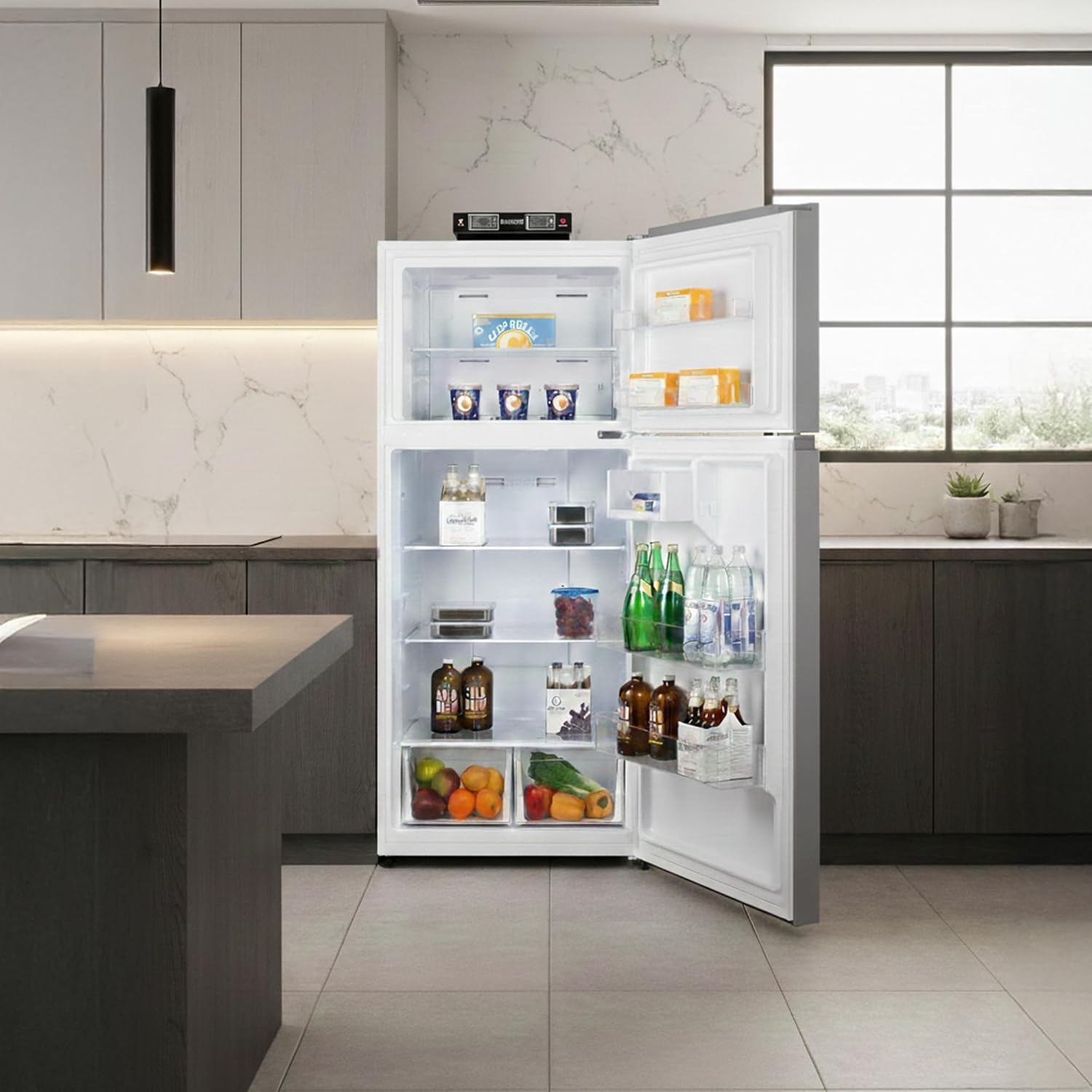 Summit 30” Break Room Refrigerator - Freezer, 18 cu.ft. Capacity, ENERGY STAR Certified, Stainless Steel - BKRF18SS2 (Right Hand Door, Stainless Steel)