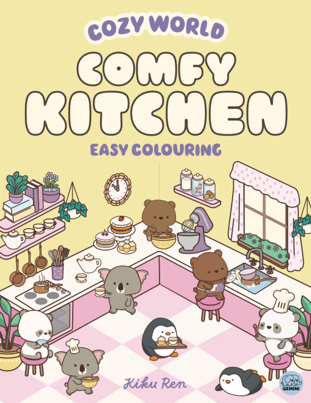 Cozy World Comfy Kitchen: Easy Colouring for Teens, Young Adults and Adults