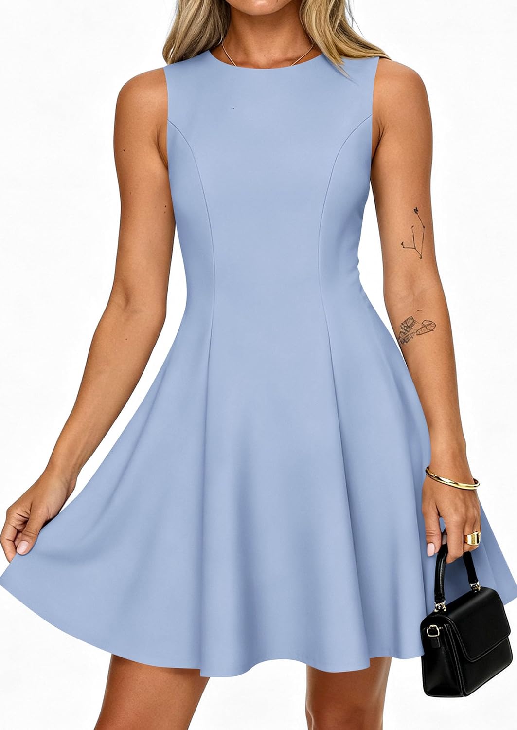 PRETTYGARDEN Cocktail Dresses for Women 2026 Summer Formal Boat Neck A Line Spring Elegant Graduation Party Mini Dress - Image 8