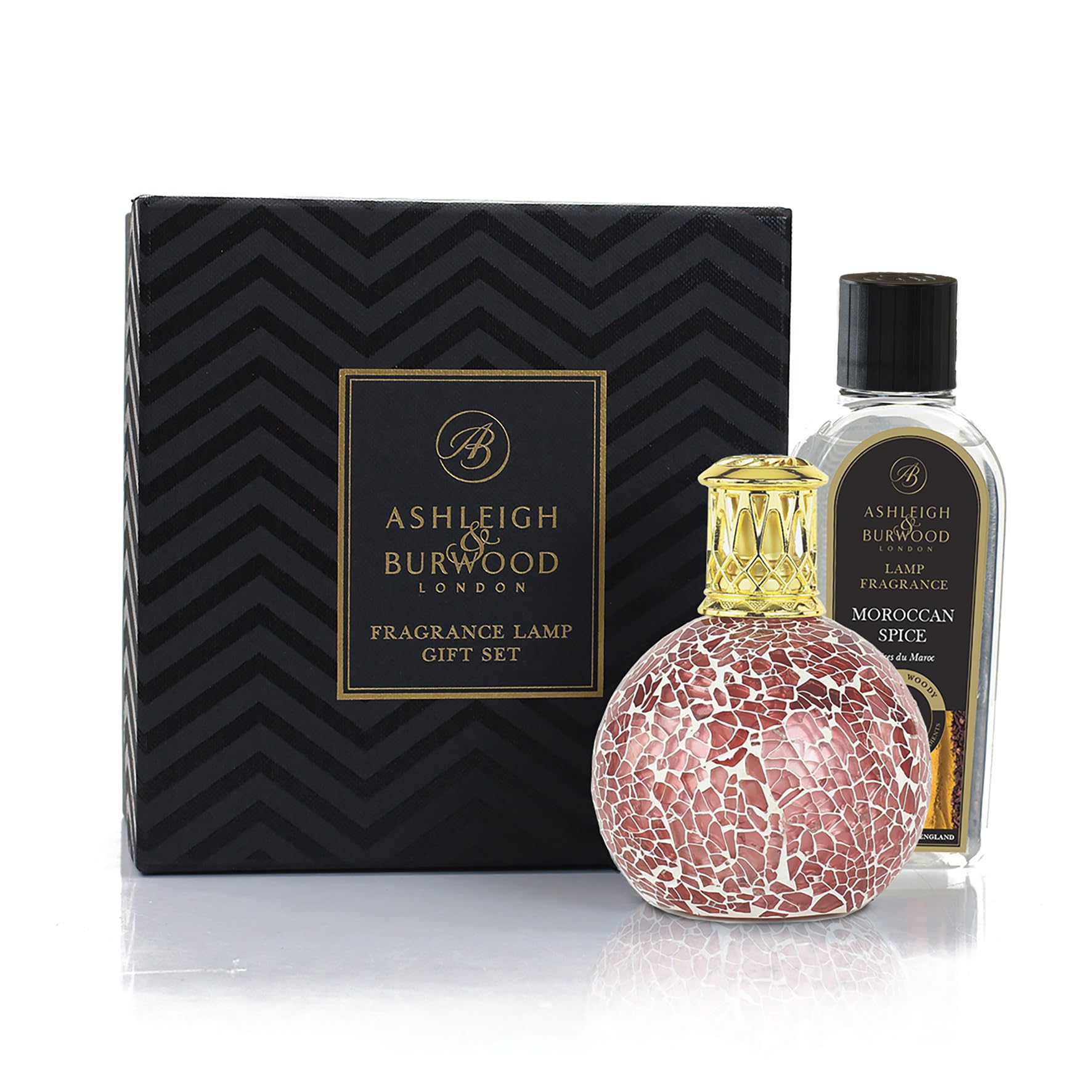 Ashleigh & Burwood | Peachy Gift Set | Hand Crafted Just Peachy Lamp & Moroccan Spice Fragrance 250Ml