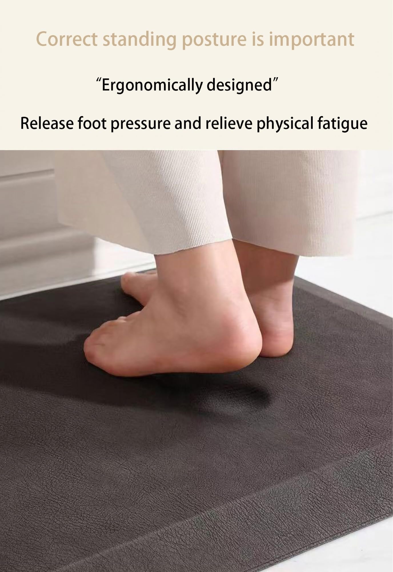 Colchones de gimnasio para pisos pesados Alfombra antifatiga acolchada de 20mm de espesor, alfombra ergonómica acolchada con soporte de espuma viscoelástica, for escritorio de oficina, garaje, cocina,