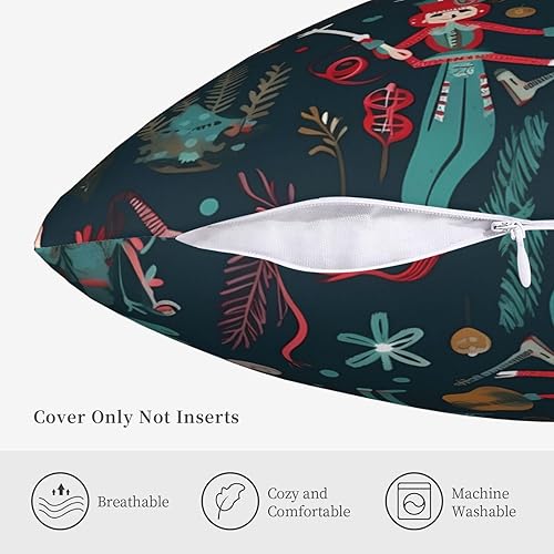 Miniatura 4 de Fundas de almohada decorativas de 20 x 20 pulgadas, fundas de almohada de doble cara para sofá de mujer, cascanueces de ballet, Navidad, baile,