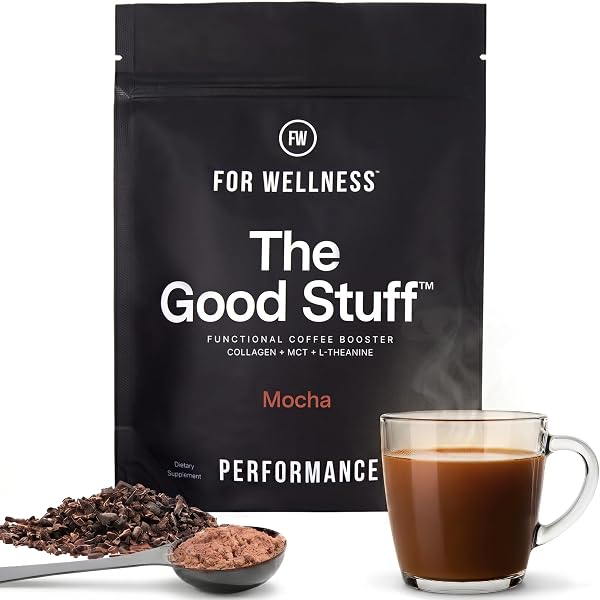 The Good Stuff | Mocha Coffee Booster | Healthy Coffee Creamer for Focus & Energy | Keto, Non-Dairy Creamer Powder with MCT Oil, Collagen & L-Theanine | 30 Servings
